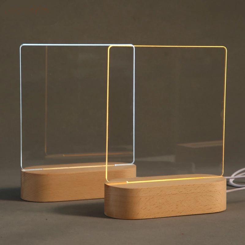 Wood Table Lamp Night