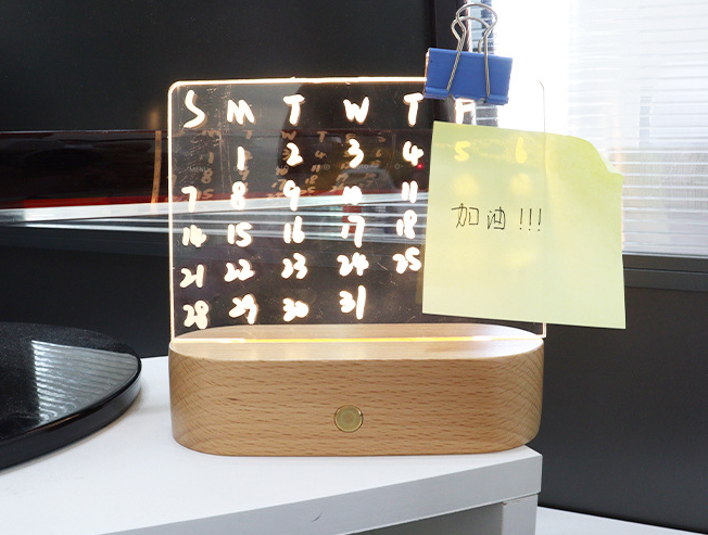 Wood Table Lamp Night