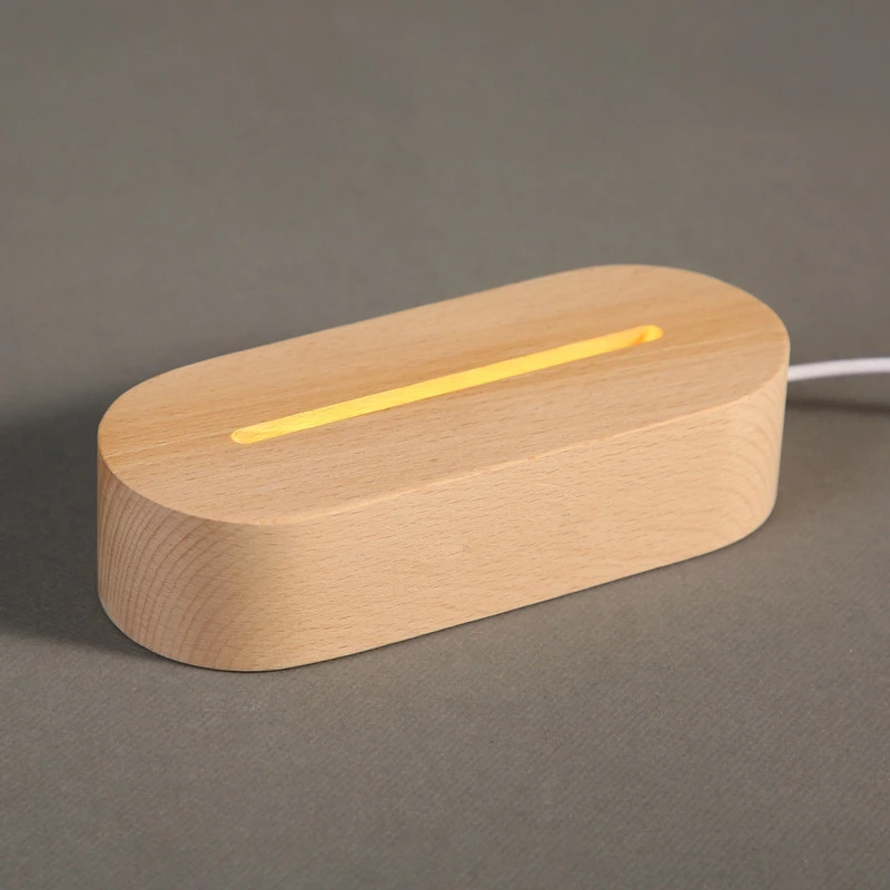 Wood Table Lamp Night